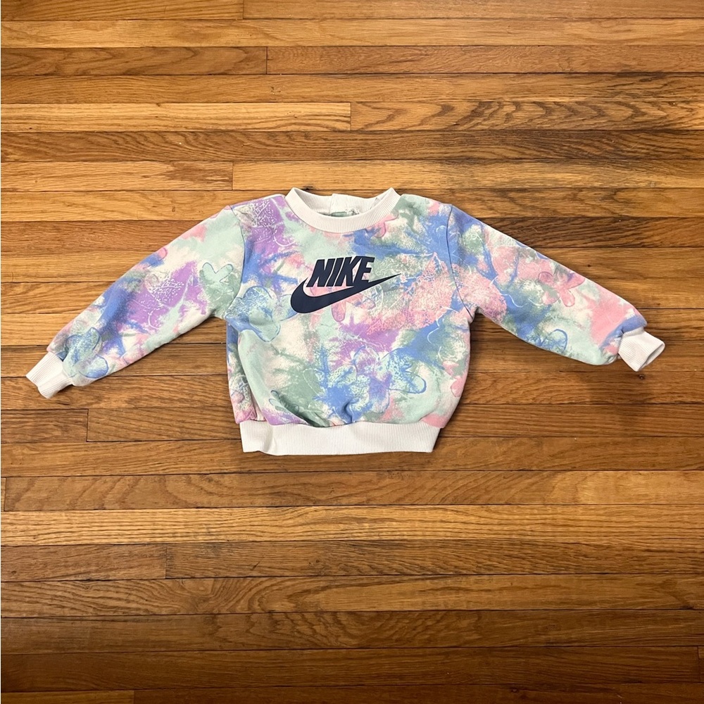 Nike 24M Pastel Tie-Dye Sweatshirt - Pink, Blue & Green